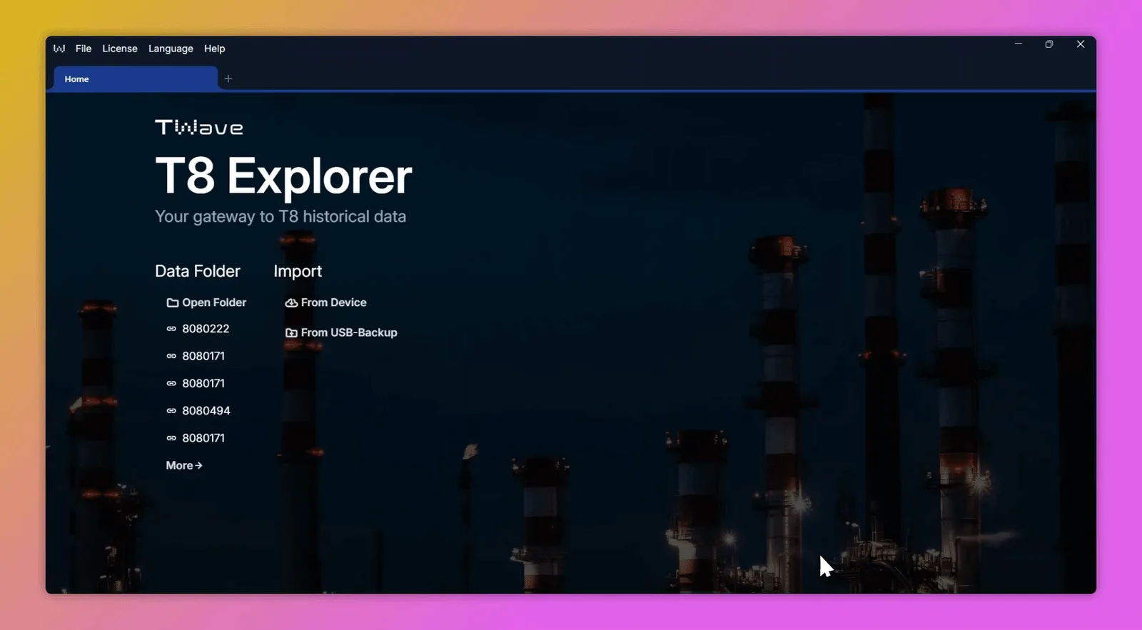 Análise dos dados do T8 com o T8 Explorer
